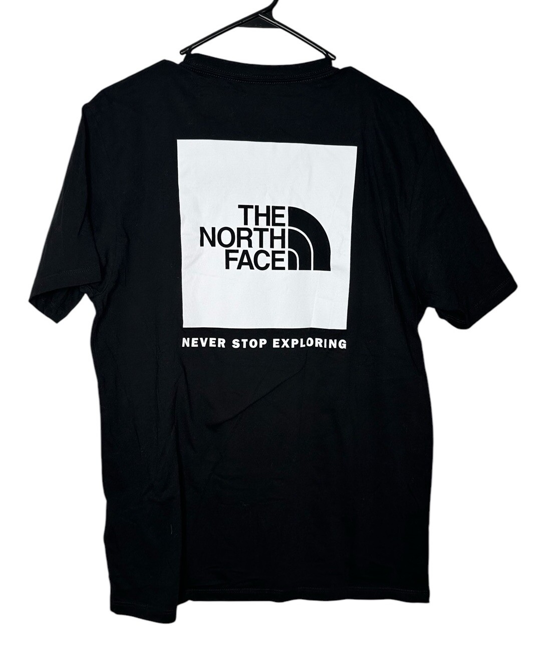 THE NORTH FACE Mens Black Shirt Short Sleeve Tee – Double Sided Logo Size M