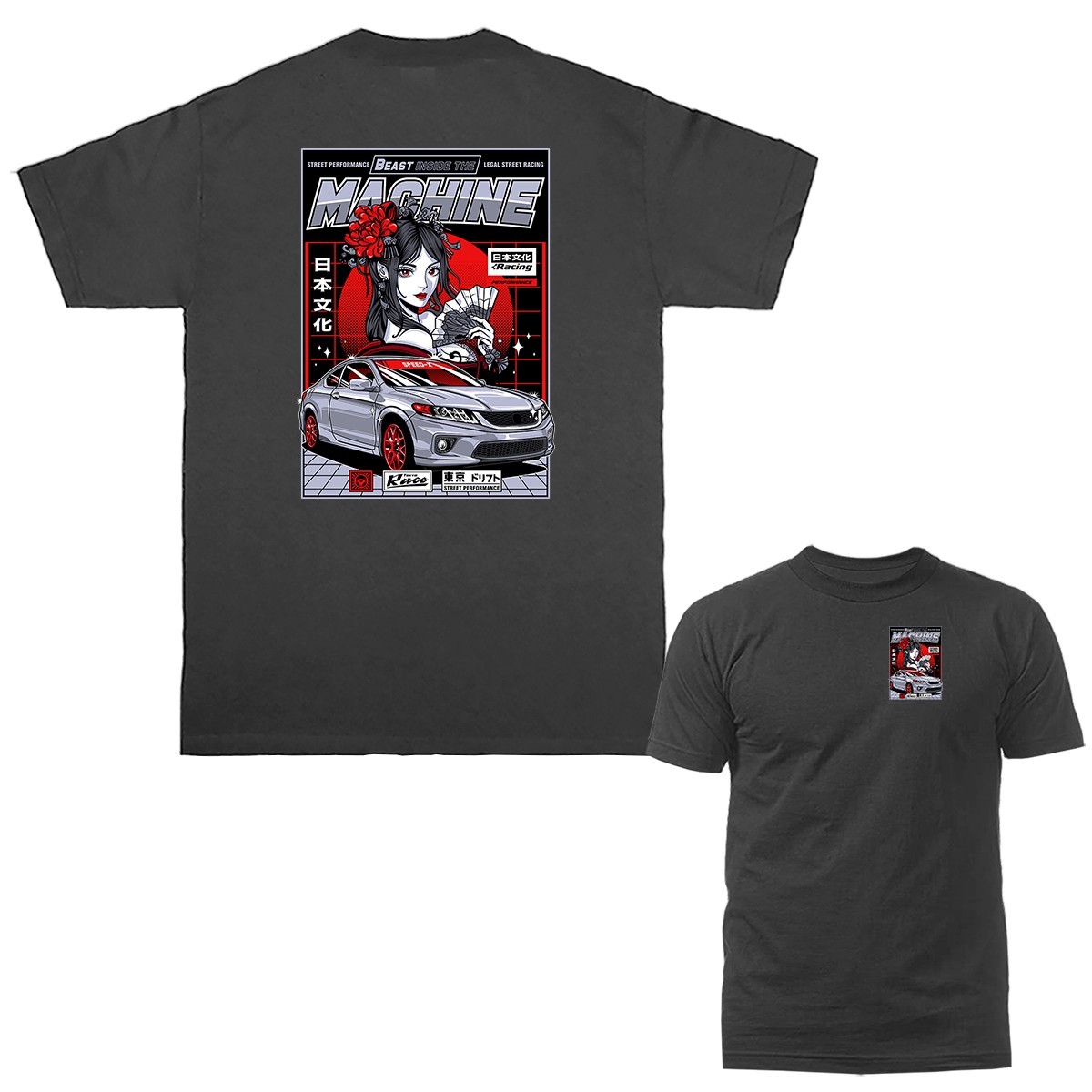 Beast Inside Drift Streetwear Imported Tuned Custom JDM Sports Car T-shirt