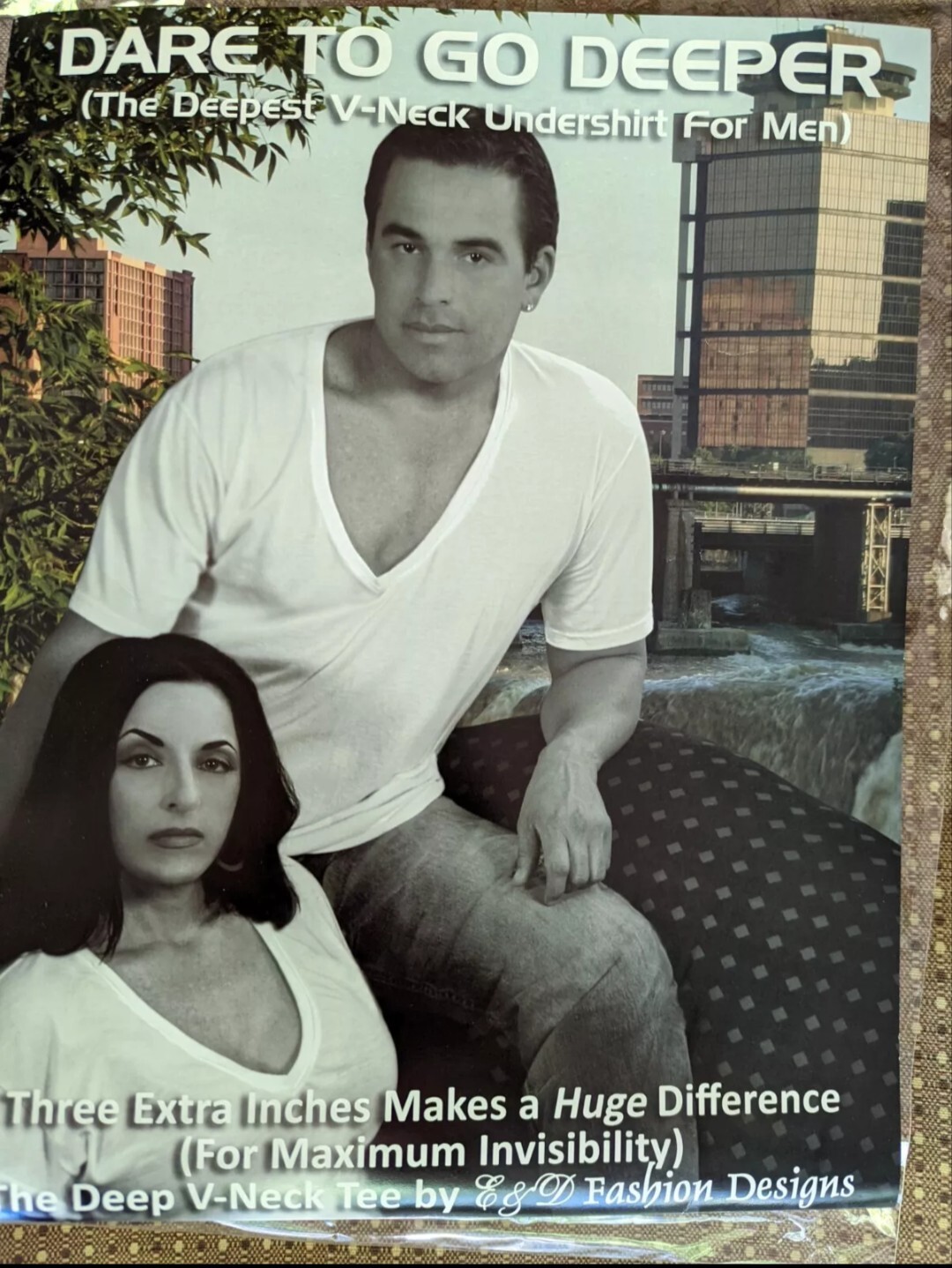 T-Shirt “Deep V” White Undershirt (2 Pack)