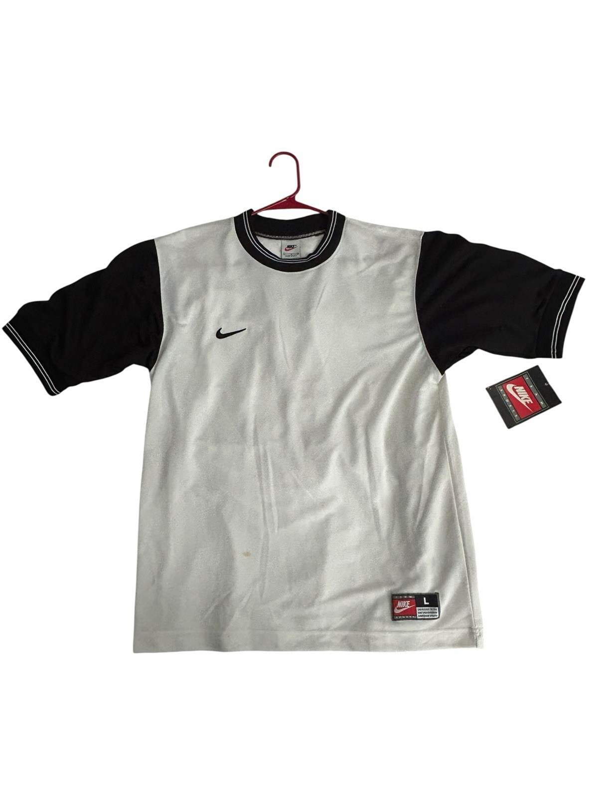 Vintage 90s Nike Team Cheat Swoosh Size L Warmup Gym Training Made In USA NWT