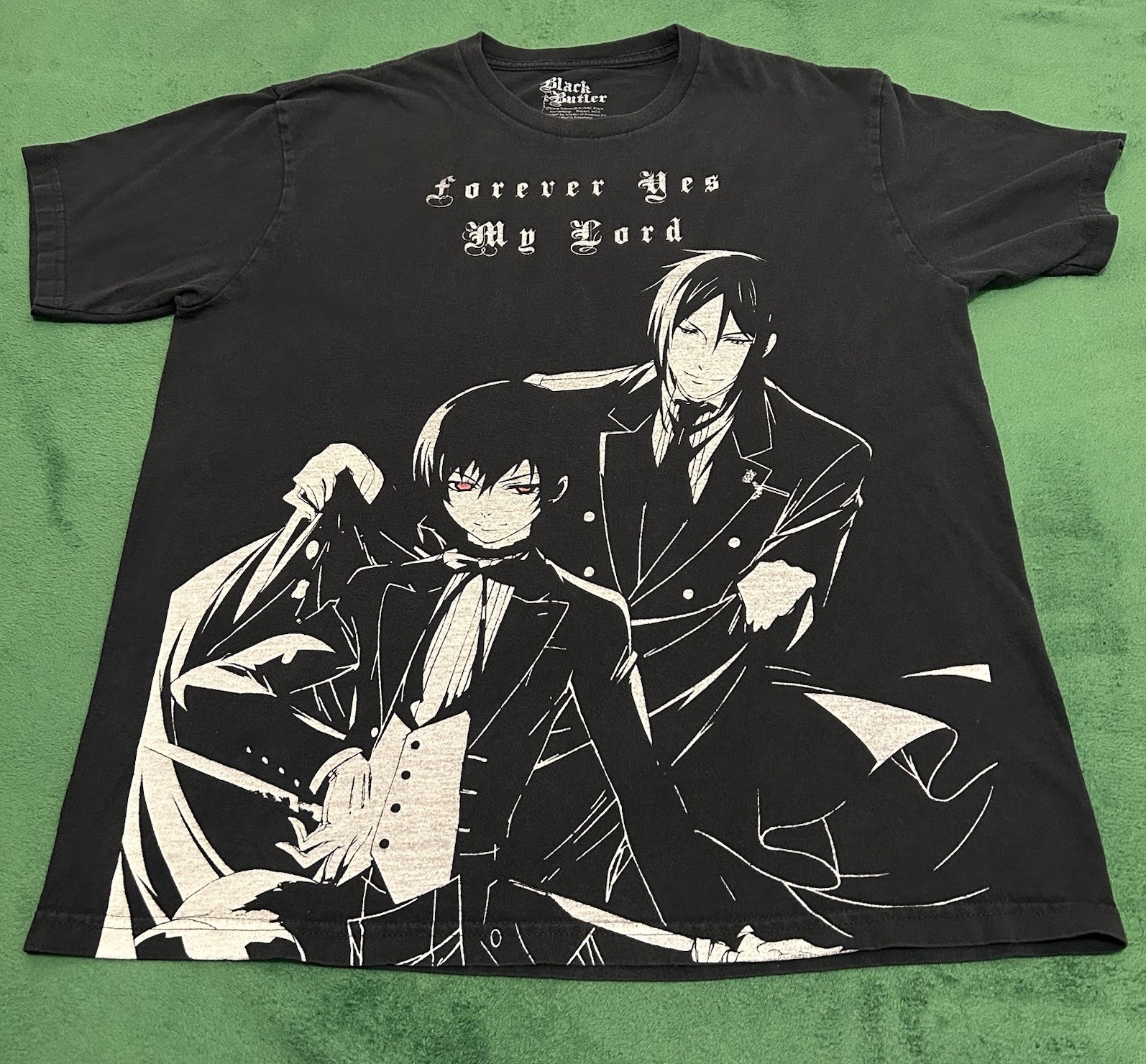 Black Butler T-Shirt Mens Forever Yes My Lord Anime MangaBig Graphic Large L