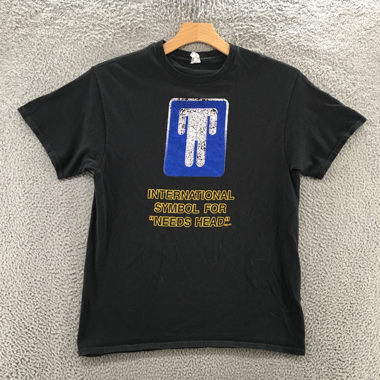 Delta Pro Weight International Symbol For Needs Head Short Sleeve Tee Shirt Mens