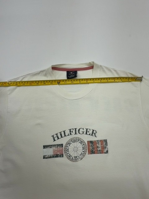 Tommy Hilfiger Men’s T-Shirt White Graphic Logo Size L Regular