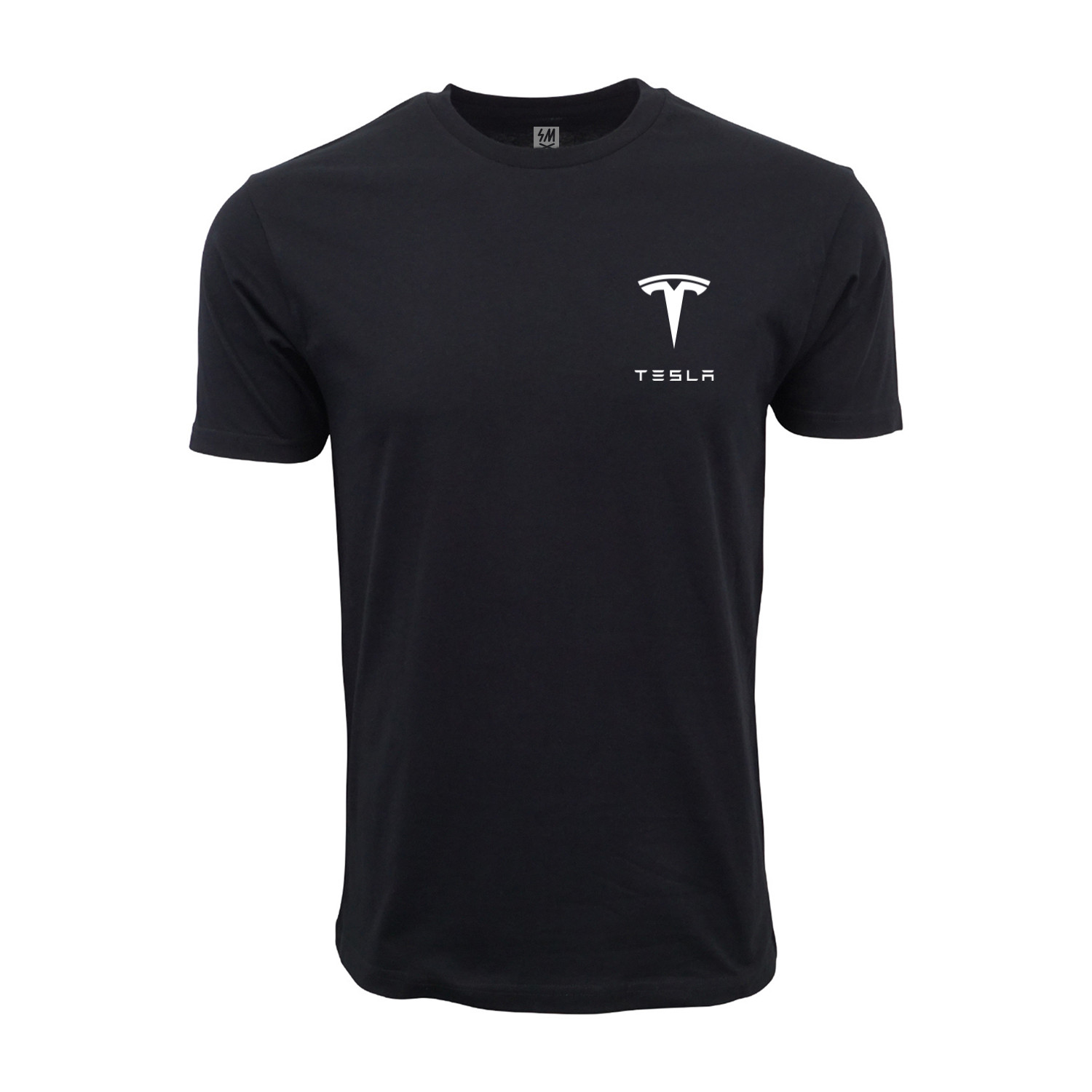 Tesla Pocket Logo Graphic T shirt