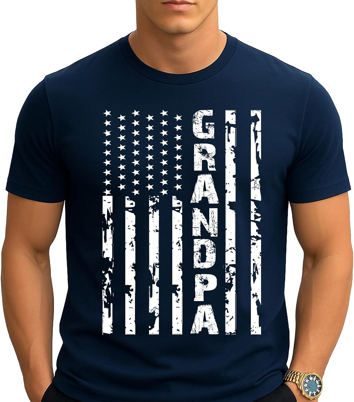 Vintage American Flag Men’s T-Shirt – Kropsis Grandpa Design