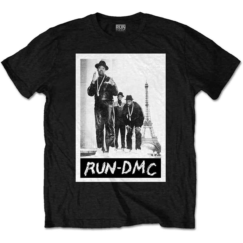 Run DMC Paris Photo T-Shirt Black New