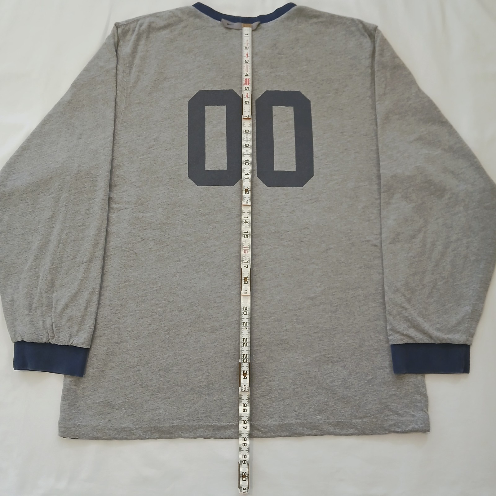 Vintage Nike Reversible Long Sleeve Shirt Mens Large Gray And Blue Heavyweight