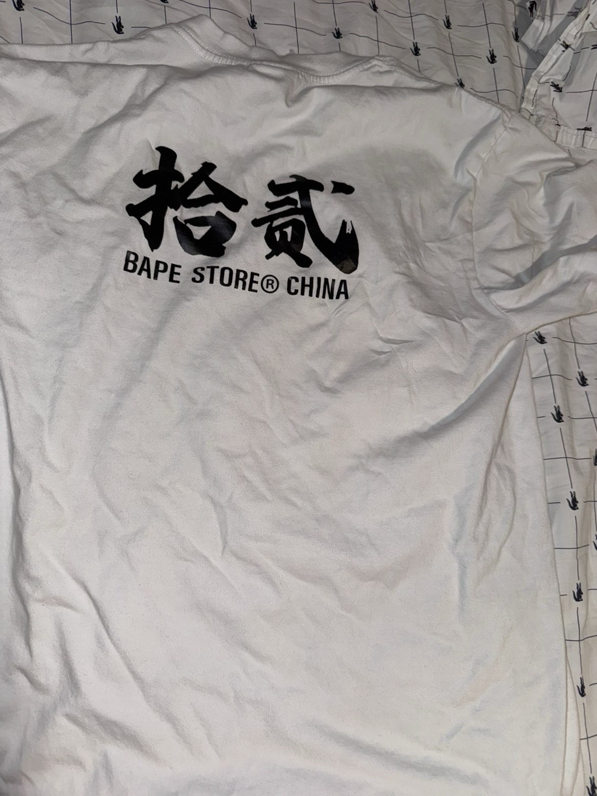 A Bathing Ape BAPE Store China Ape Head Graphic Logo Tee White Men’s M
