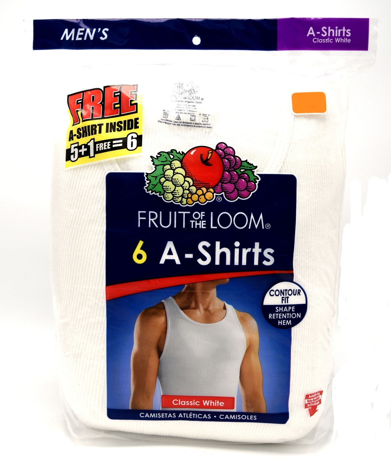 12 White Small S 34-36 Inch A-Shirt Tanks Fruit Of The Loom C/P 86-91 CM