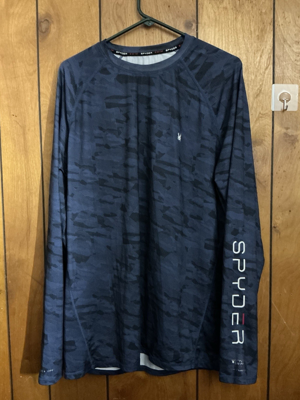 Spider Swim rash guard Mans Large Long Sleeve Shirt
