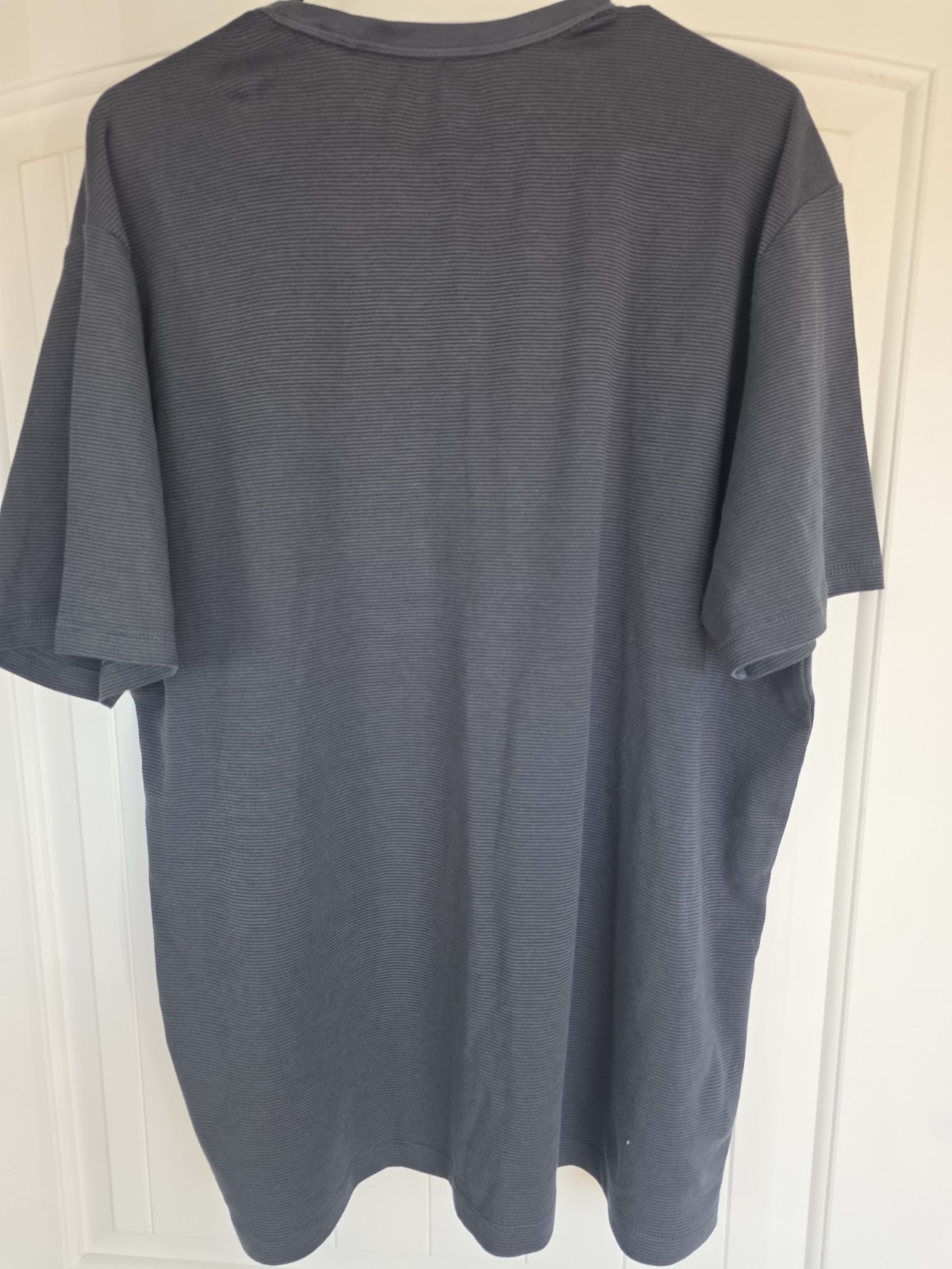 Banana Republic Luxe Touch Performance Tee Gray Striped 100% Cotton Men’s 2XL
