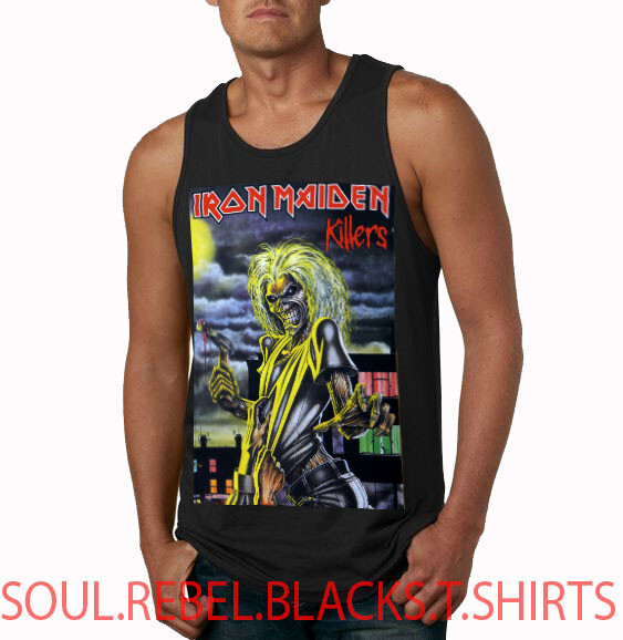 IRON MAIDEN KILLER BLACK TANK TOP HEAVY METAL TRASH PUNK ROCK