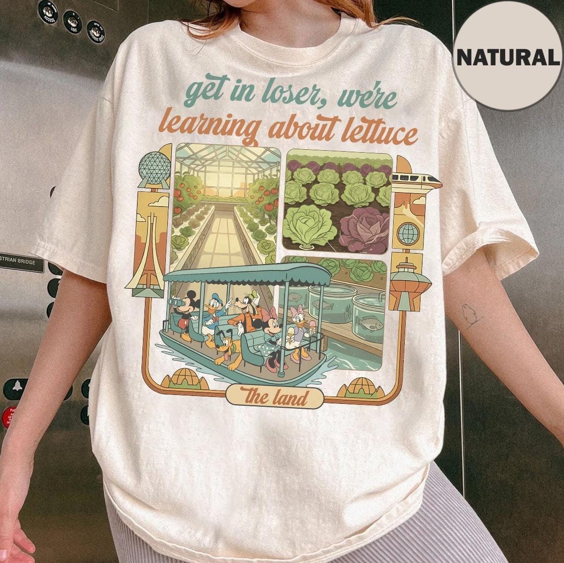 Retro Epcot Inspired Living With The Land Mickey and Friends Shirt Funny Disney