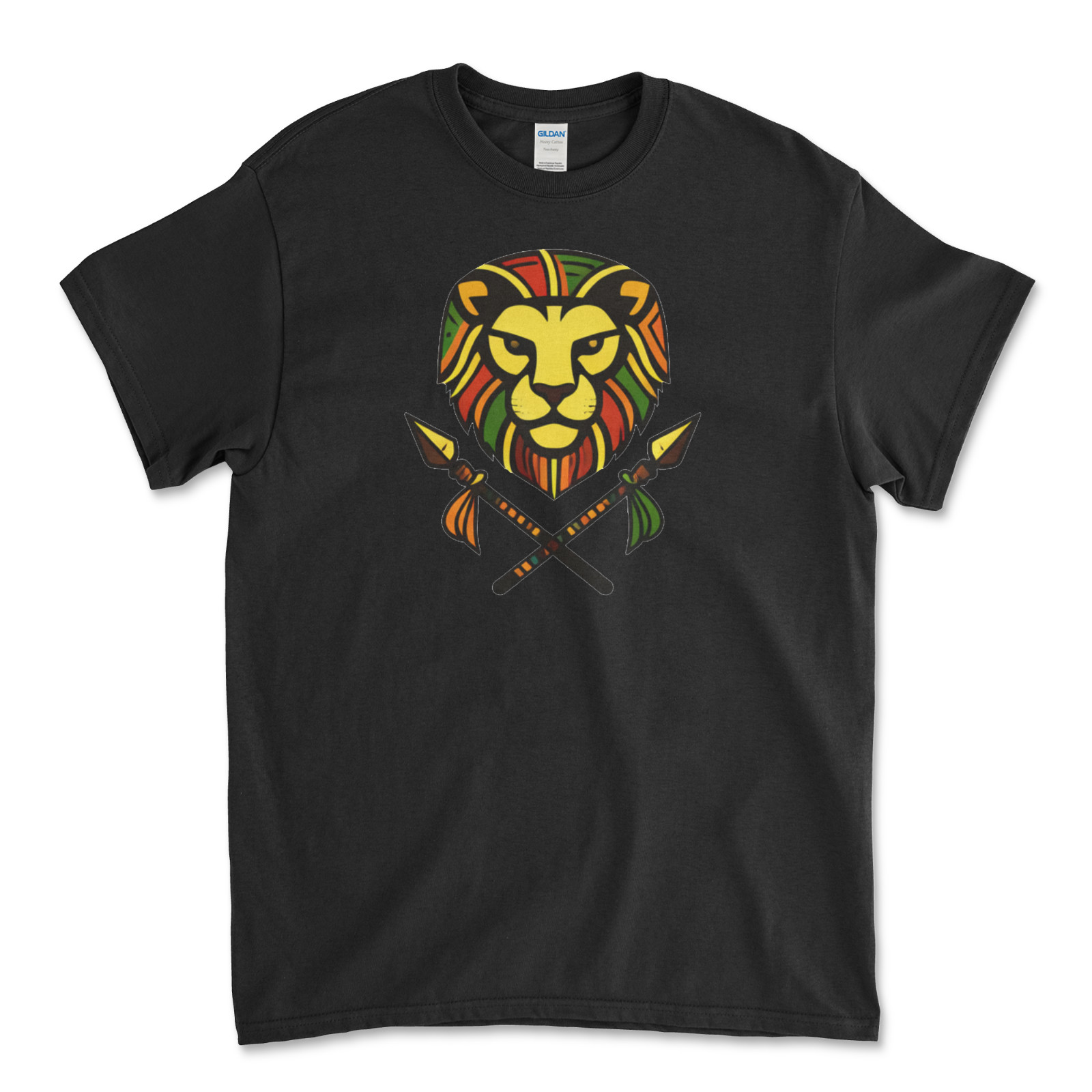 Custom T-Shirt African Lion/ Unisex Soft Style T-Shirts, Gildan Heavy- Cotton