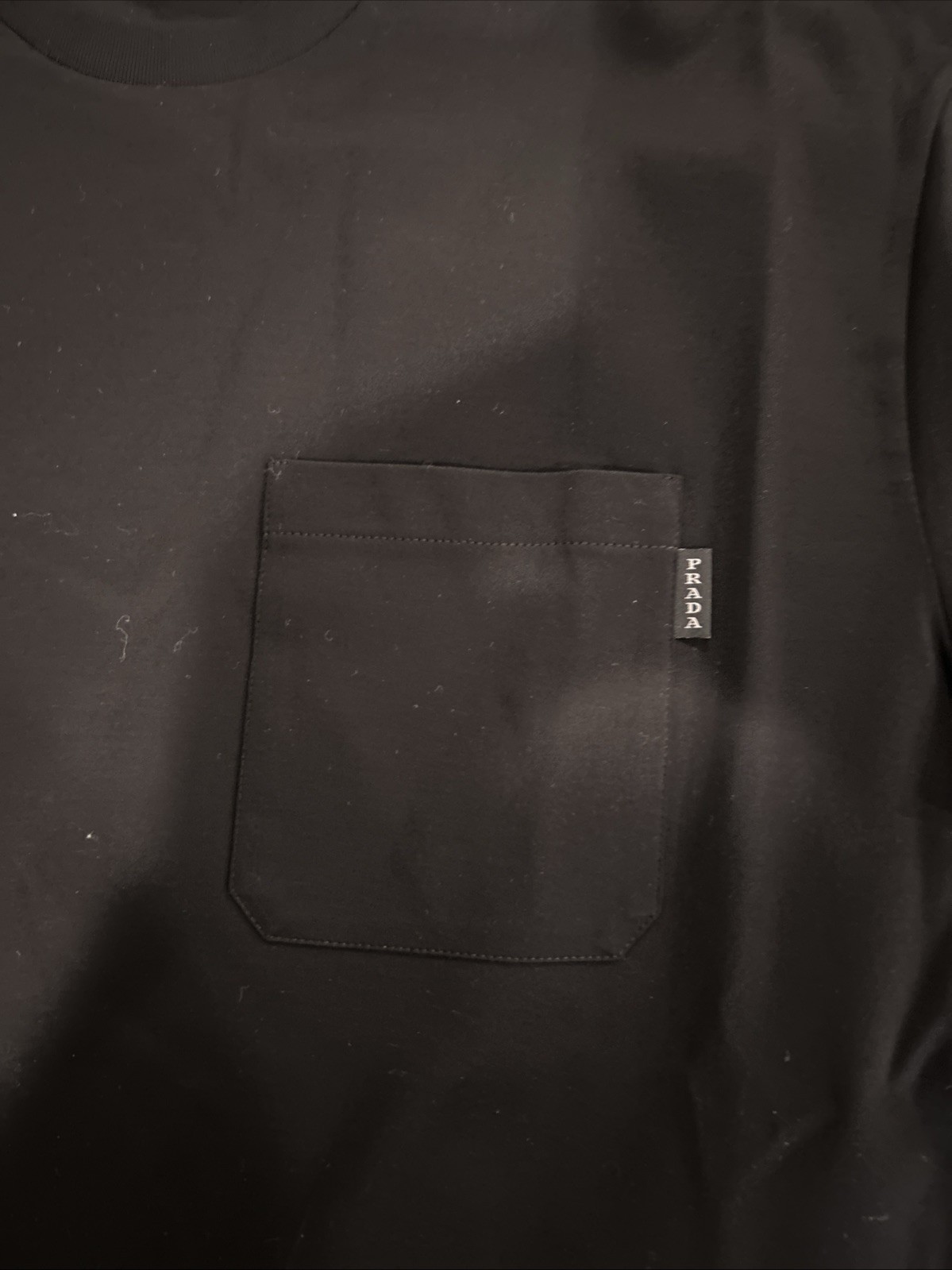 Prada Girocollo MC Jersey Shirt UJN896 Size M New With Tags Look !!! Black