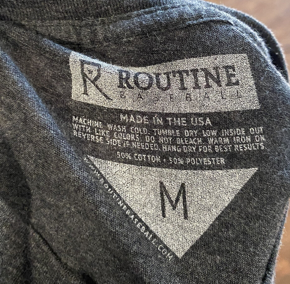 Routine Baseball Mens Medium T- Shirt