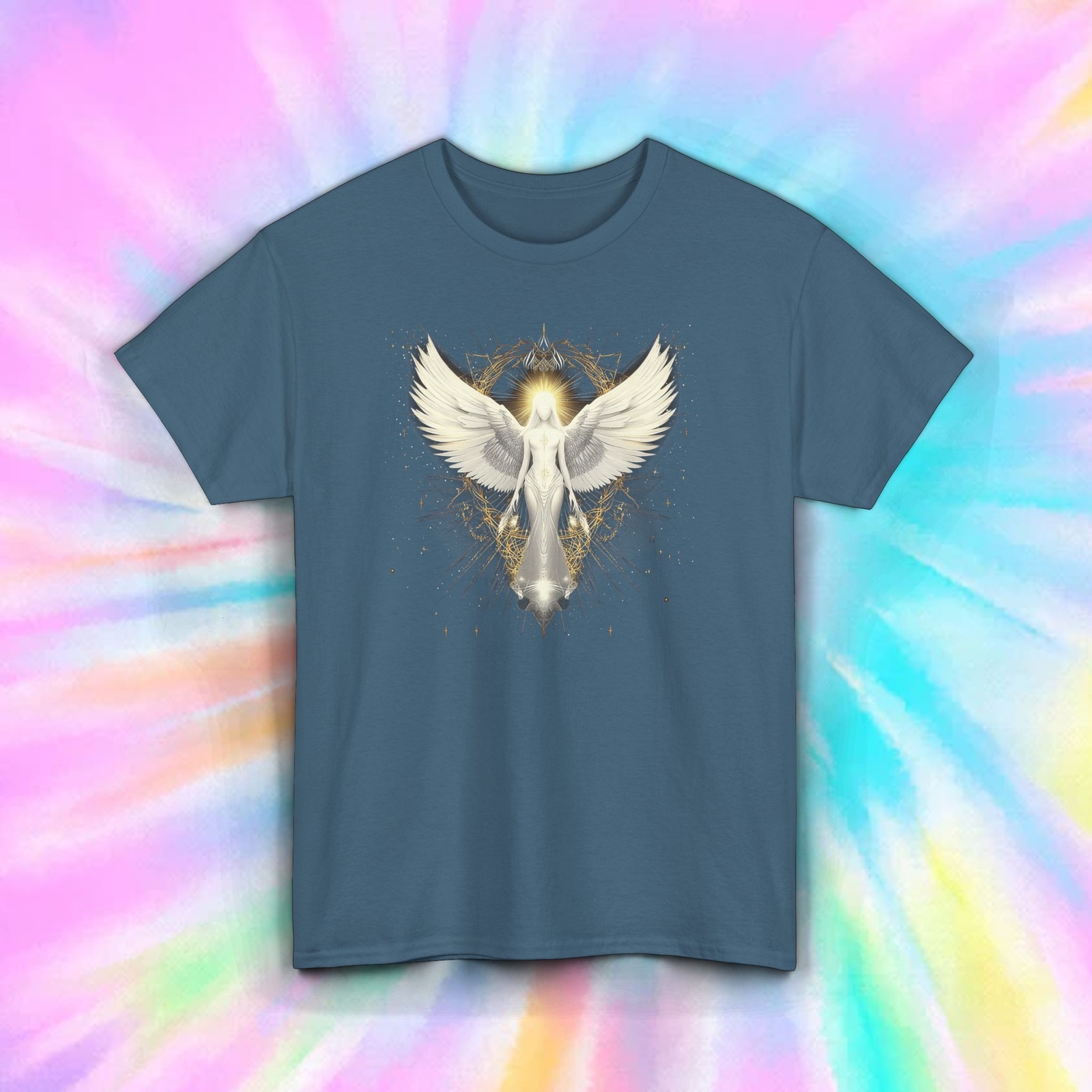 Angel Wings T-Shirt Celestial Divine Light Spiritual Graphic Tee S-5XL