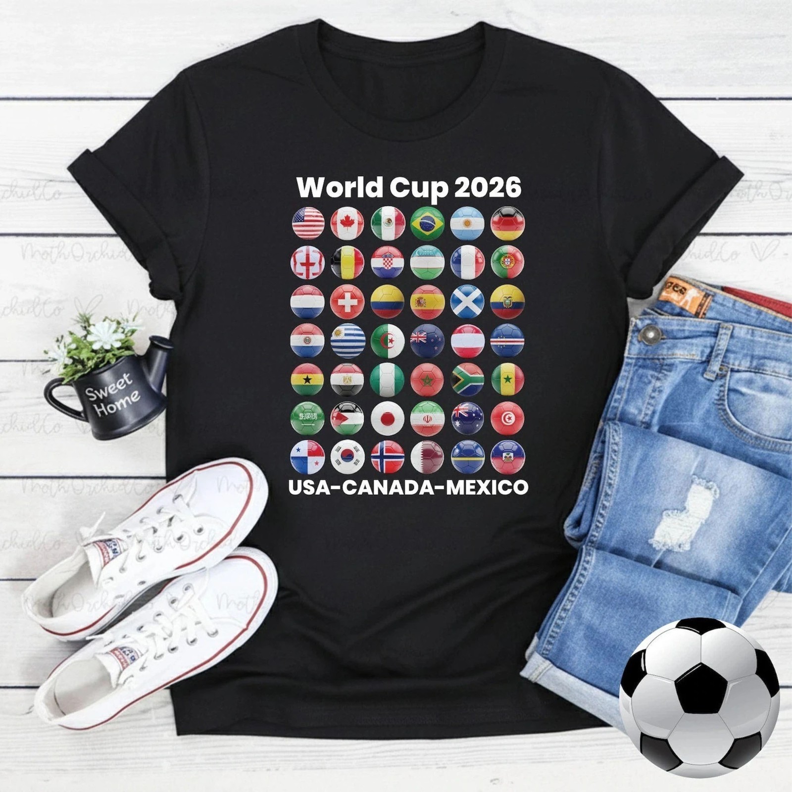 Soccer Shirt World Cup 2026 all Country Ball Football Fan FREESHIPS
