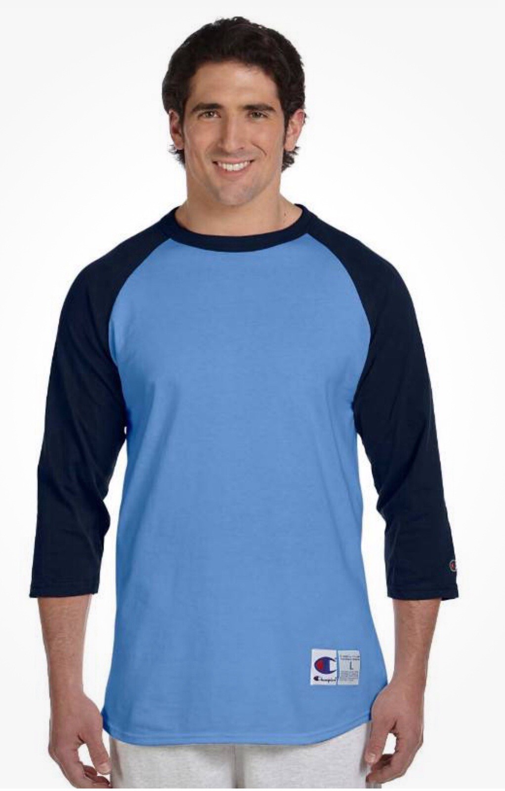 Champion 5.2 oz. Tagless Raglan Long Sleeves Baseball T-Shirt T1397