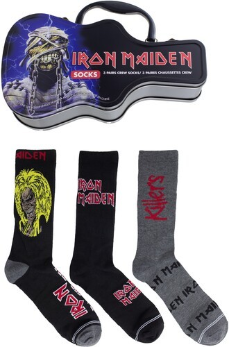Iron Maiden – Perri’s – Iron Maiden – Crew Socks (3 Pack Collector Guitar Shape