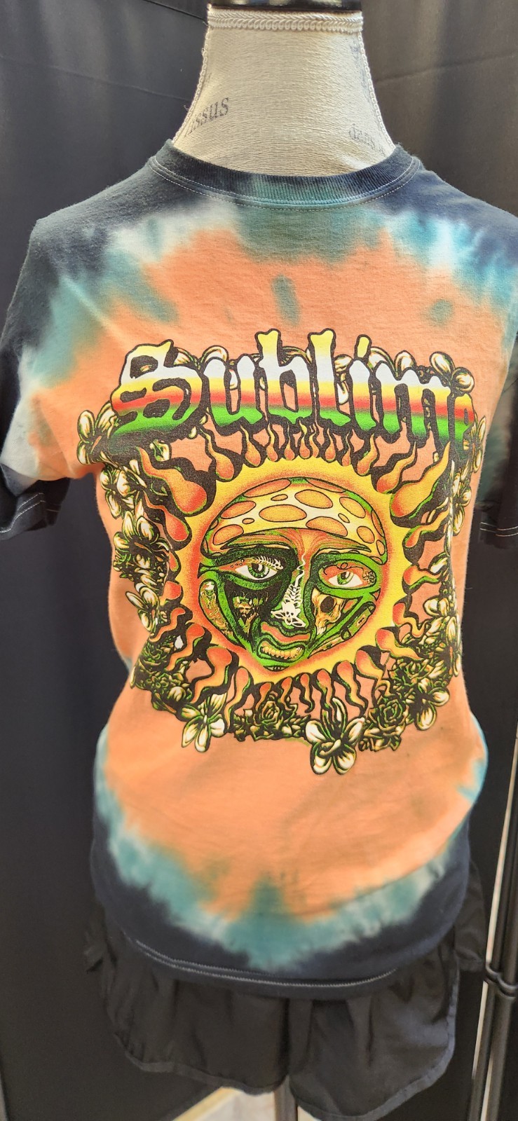 Sublime Tie-Dye Graphic Logo Crew Neck Short Sleeve Cotton T-Shirt – Size S