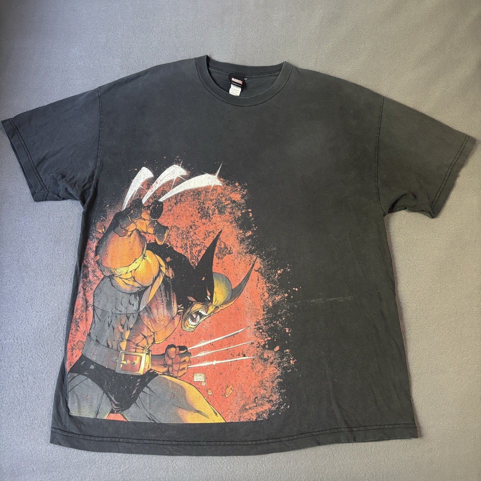 Vtg Marvel Wolverine Shirt Mens 2XL Logan Mad Engine X-Men Michael Turner Art