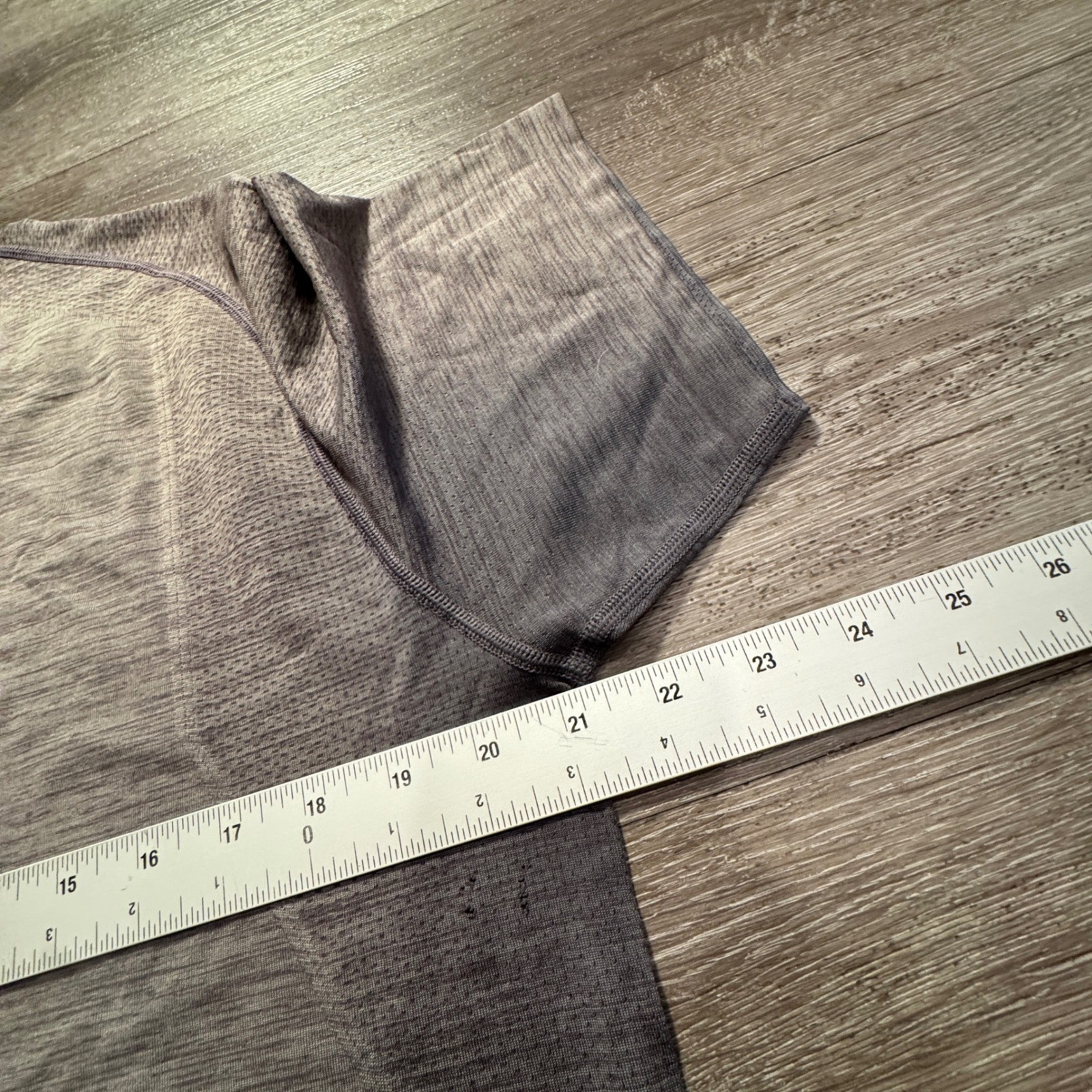 Lululemon Shirt Mens L Gray Space Dye Nylon Metal Vent Tech Training Running Tee