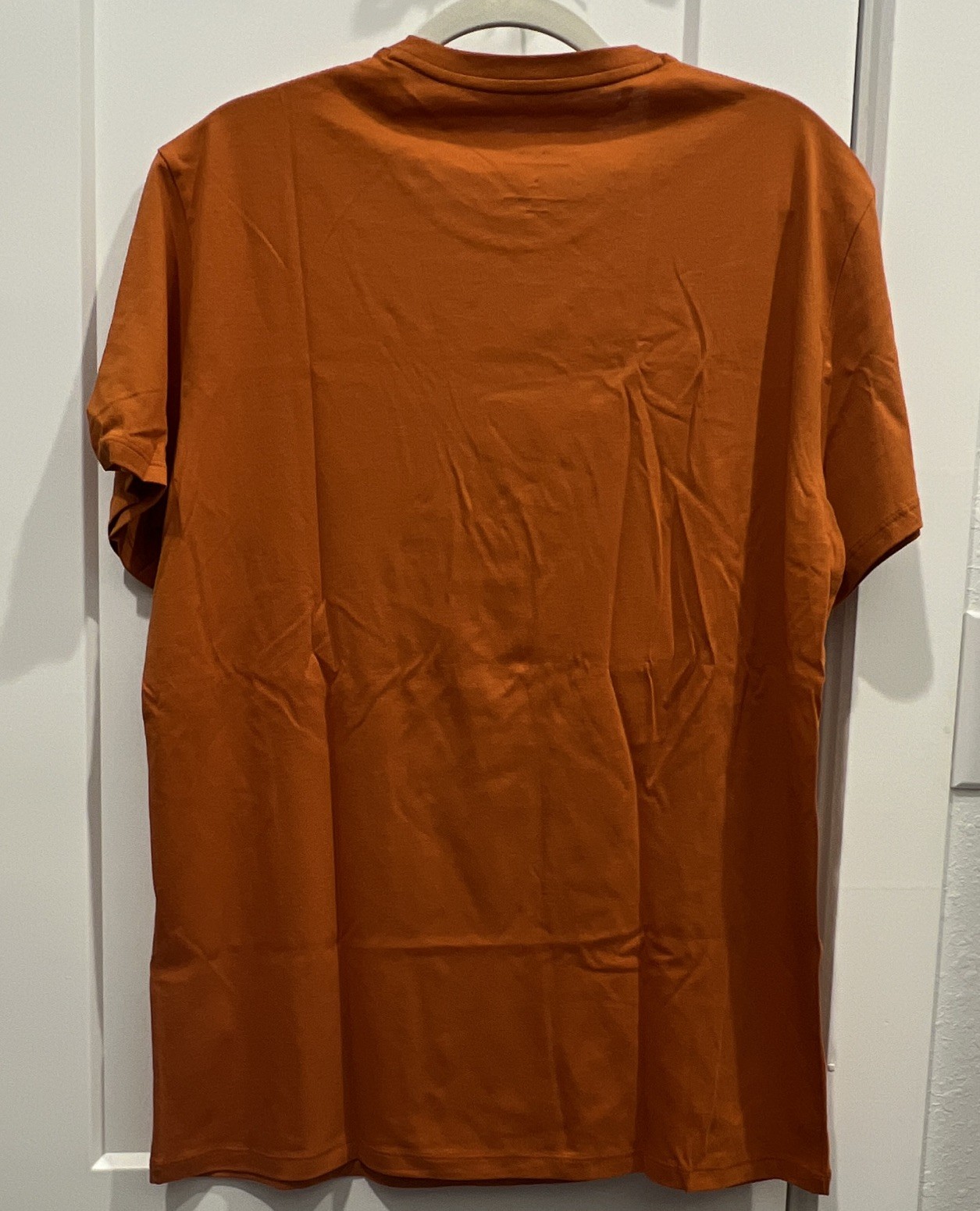 Armani Exchange Men’s Orange Solid Logo Short Sleeve Crew Neck T-Shirt Size L