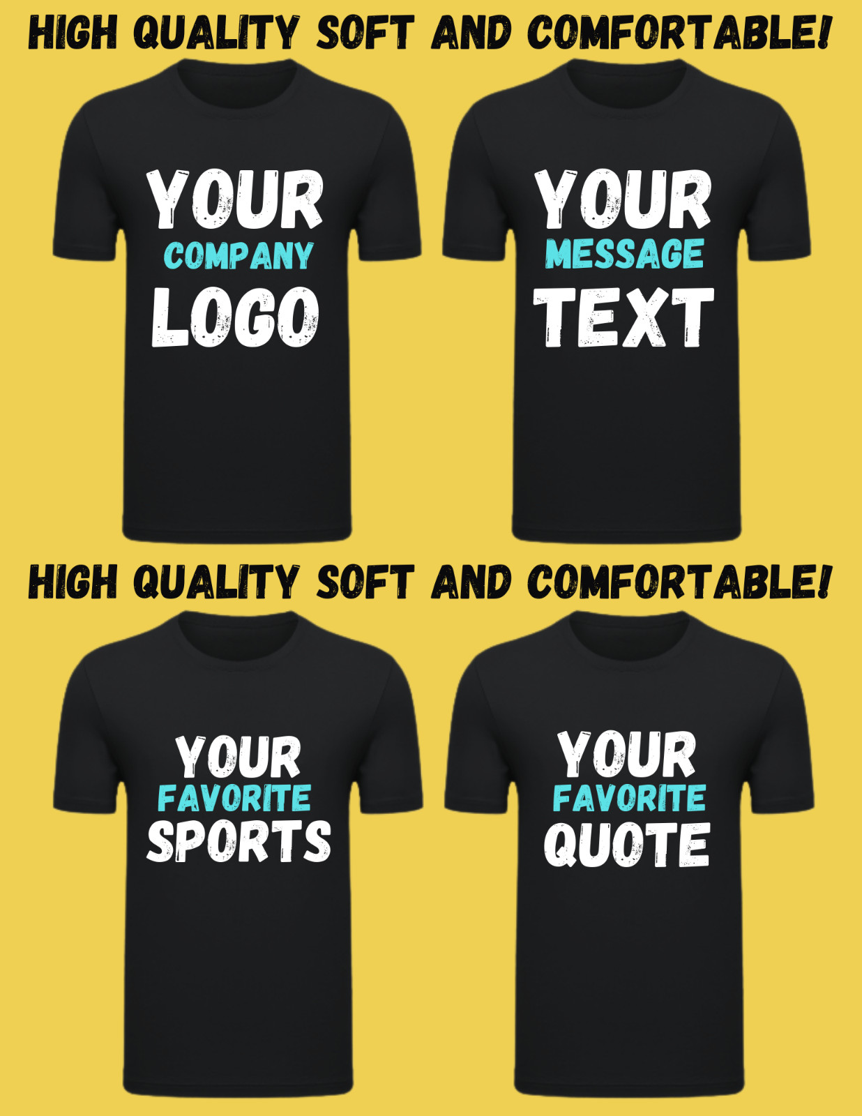 T-Shirt – Custom heat printed HQ – Custom Made/Personalized/Your Favorite Photos