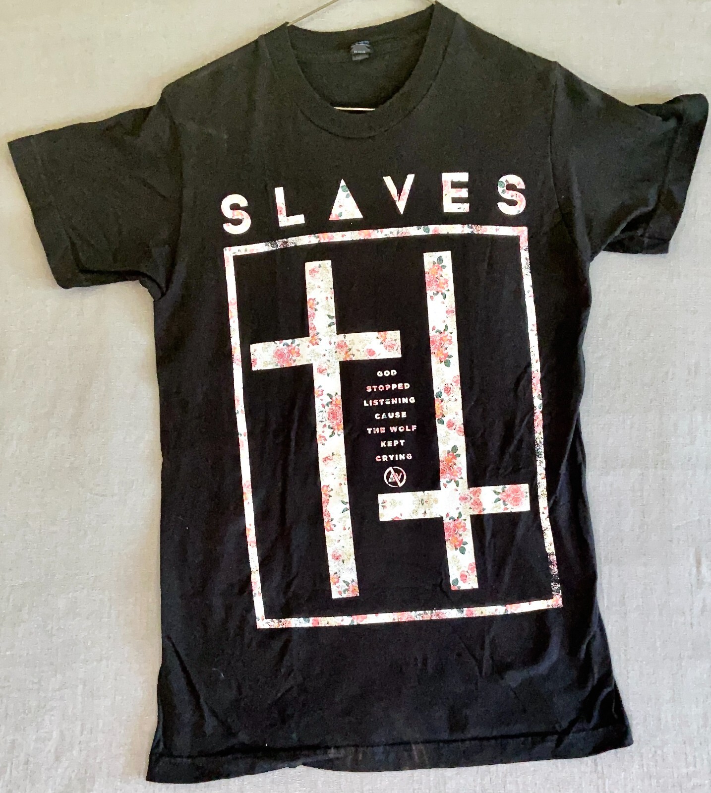 Slaves The Fire Down Below 2014 T Shirt Goth Mens Small VTG Concert T Shirt