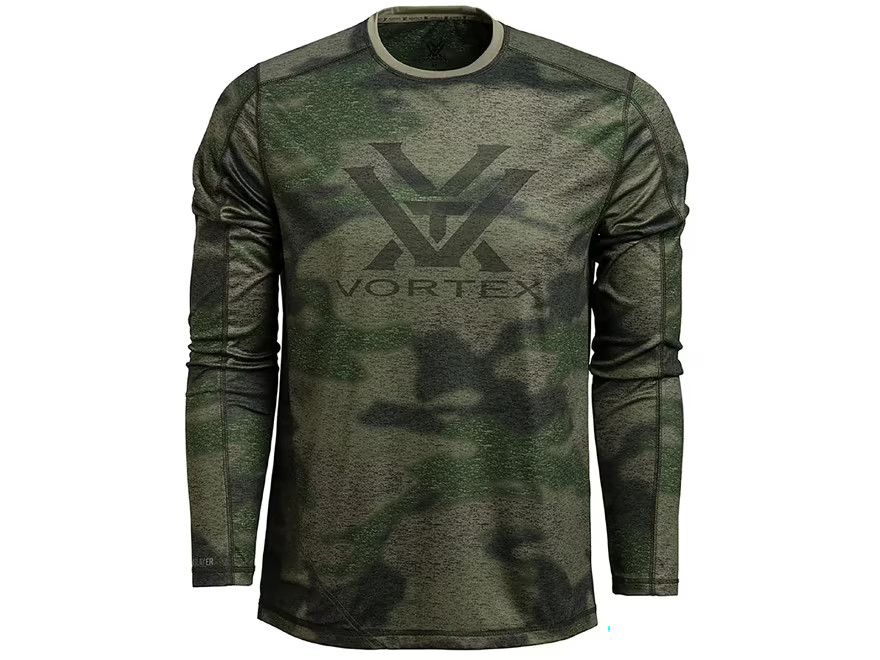 Vortex Optics Men’s Sun Slayer Long Sleeve Crew Neck T Shirt Forest Camo Medium
