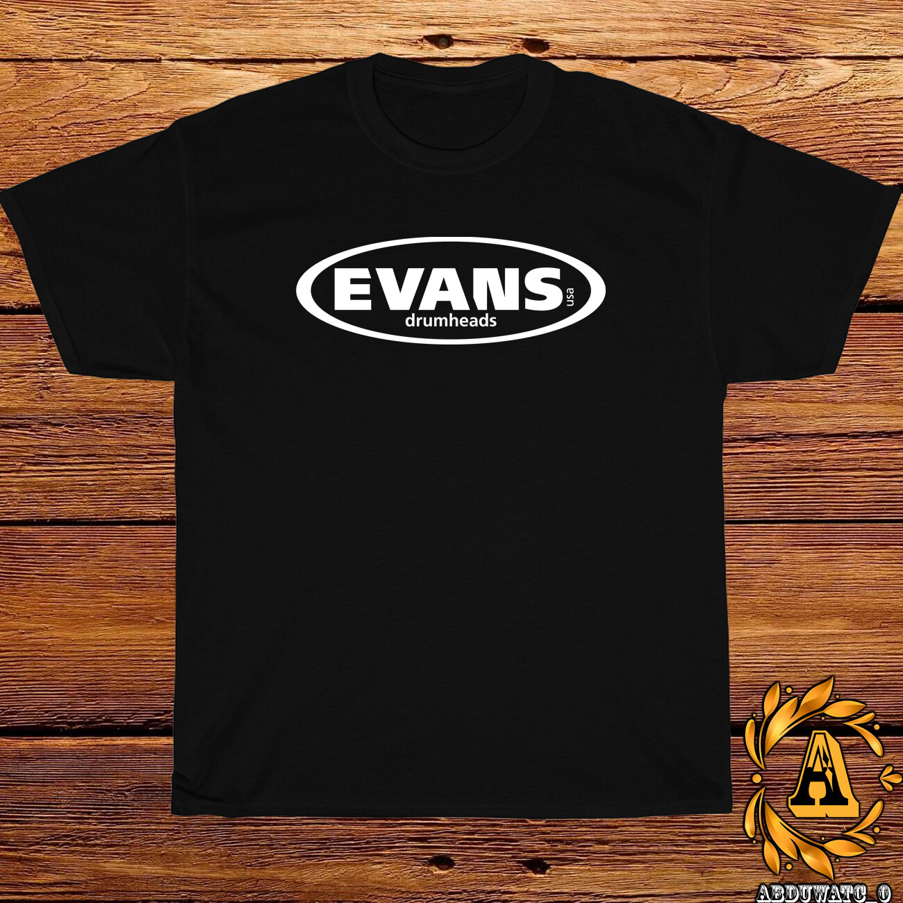 New EVANS Drums Drumheads Logo Black/Sport Grey/White/Navy/Red T-Shirt S-5XL