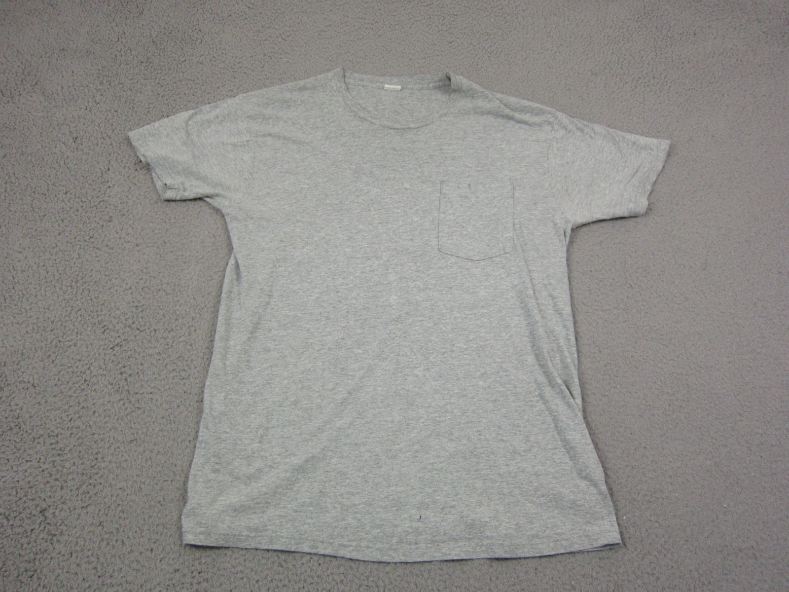 Vintage Fruit of the Loom Shirt Adult Medium Gray Blank Soft Tee Mens 90s