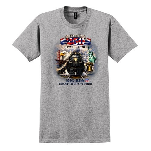 Big Boy America 250th – Union Pacific Licenced Authentic Grey Tshirt