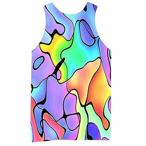 Colorful Rainbow Psychedelic 3D Tank Top Mens Womens Unisex