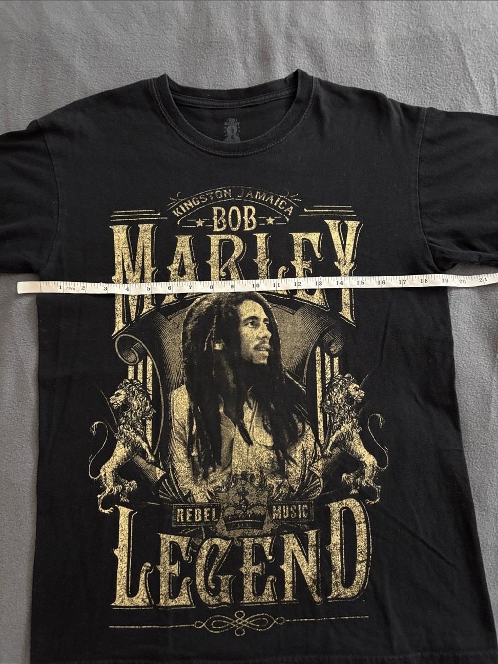 Bob Marley Legend Graphic Tee Black Reggae Music Shirt Medium