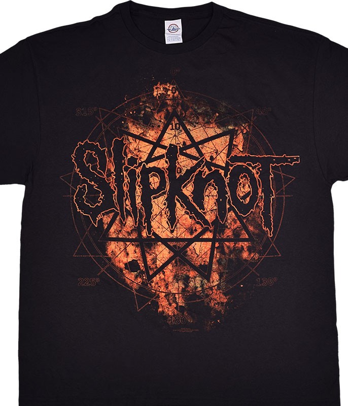 Slipknot Radio Fire Black T-Shirt Liquid Blue