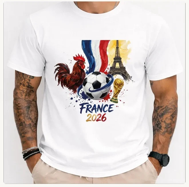 France 2026 FIFA World Cup Soccer T-Shirt, Fans Football Tee