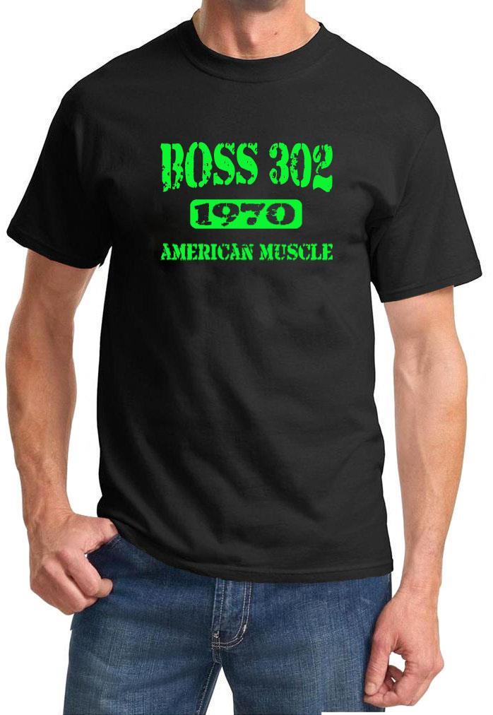 1970 Ford Mustang Boss 302 American Muscle Car Color Design Tshirt NEW Free Ship