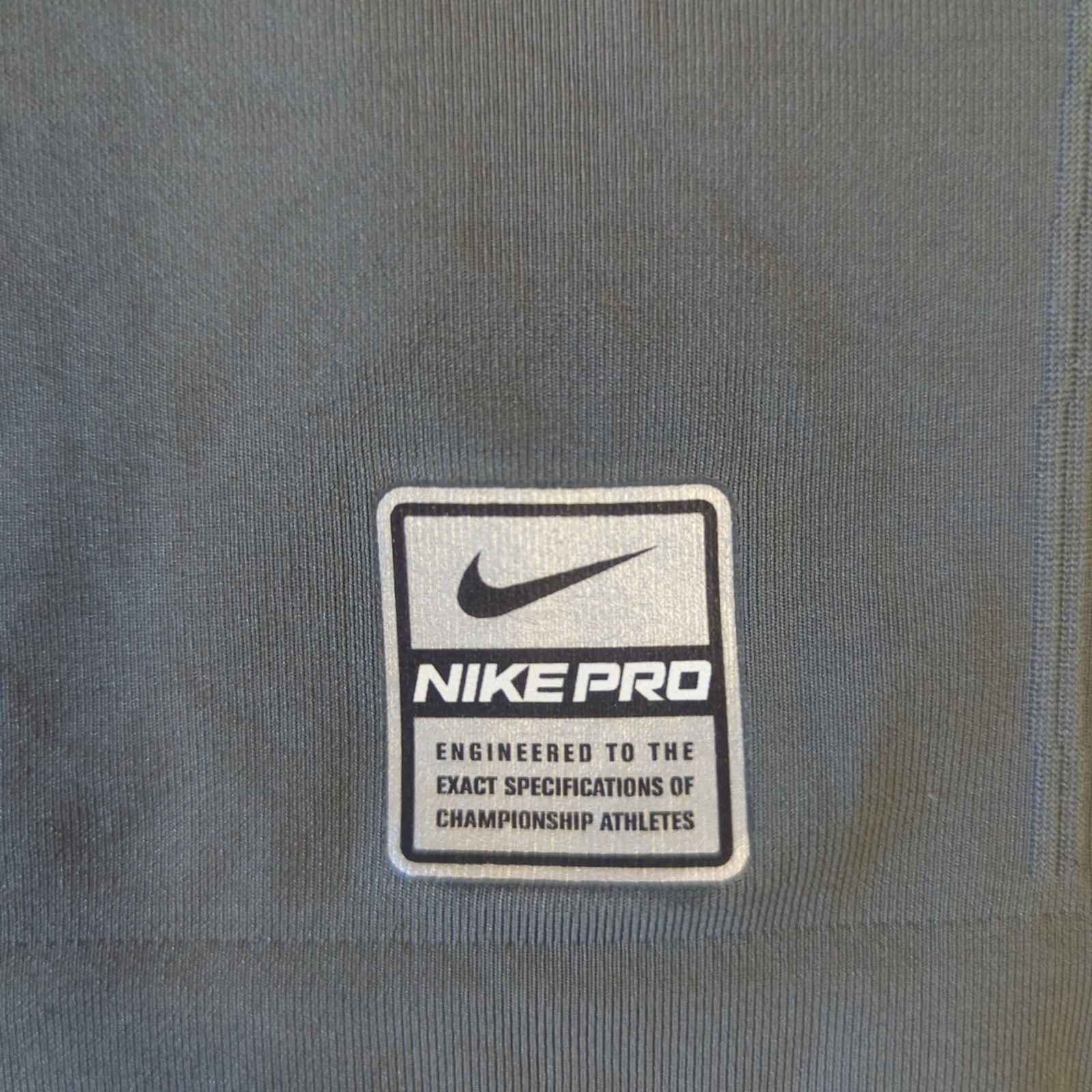 Nike Pro Tight Compression Shirt Gray NikeFIT Athletic Men’s XXL 2XL
