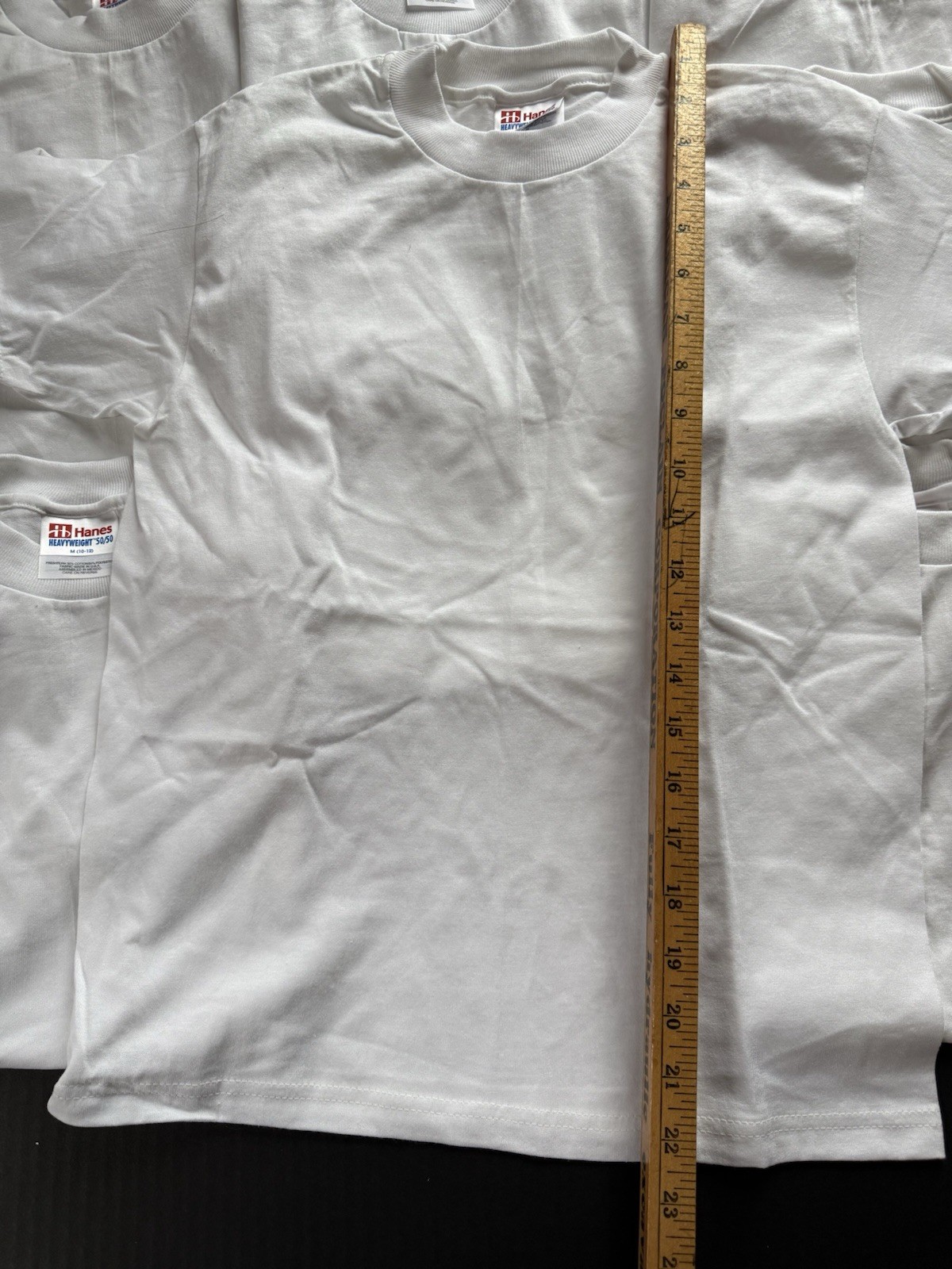 NOS Lot Of 12 Vintage 90s HANES HEAVYWEIGHT Blank WHITE T-Shirts Single Stitch S