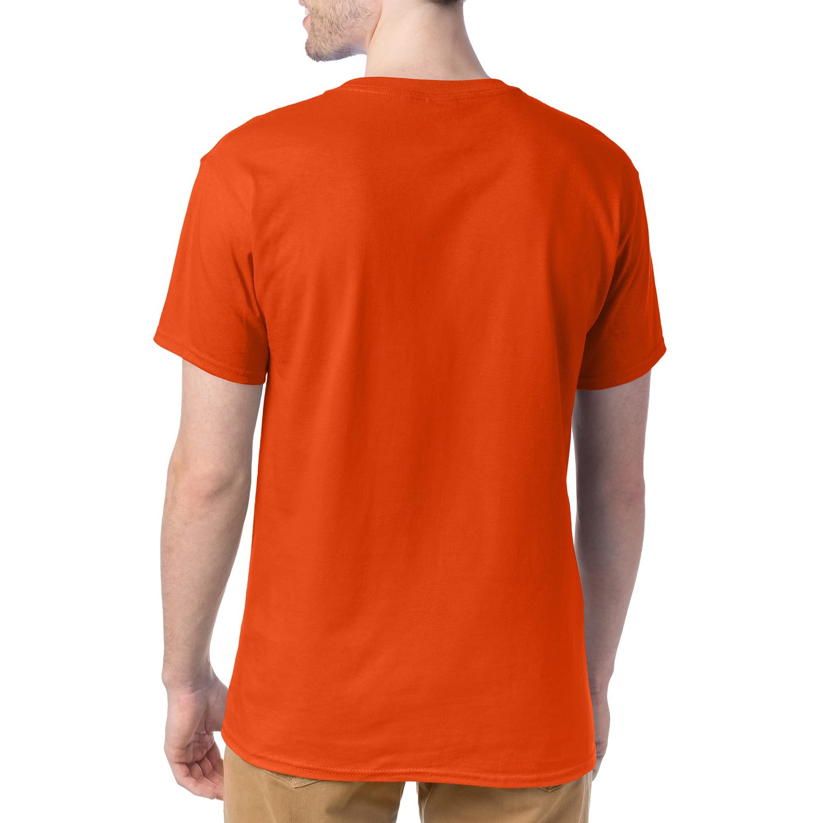 4-pack Mens Essentials Short Sleeve 100% Cotton T-Shirt 2X-Large Big Orange