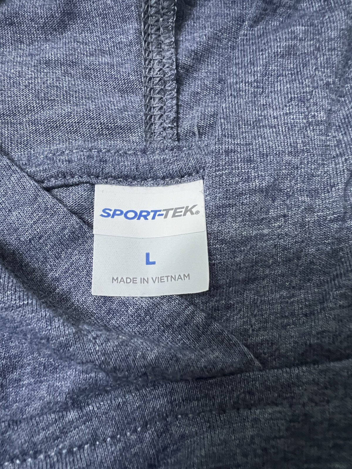 Sport-Tek PosiCharge Tri-Blend Wicking Short Sleeve Hoodie True Navy Htr Size L