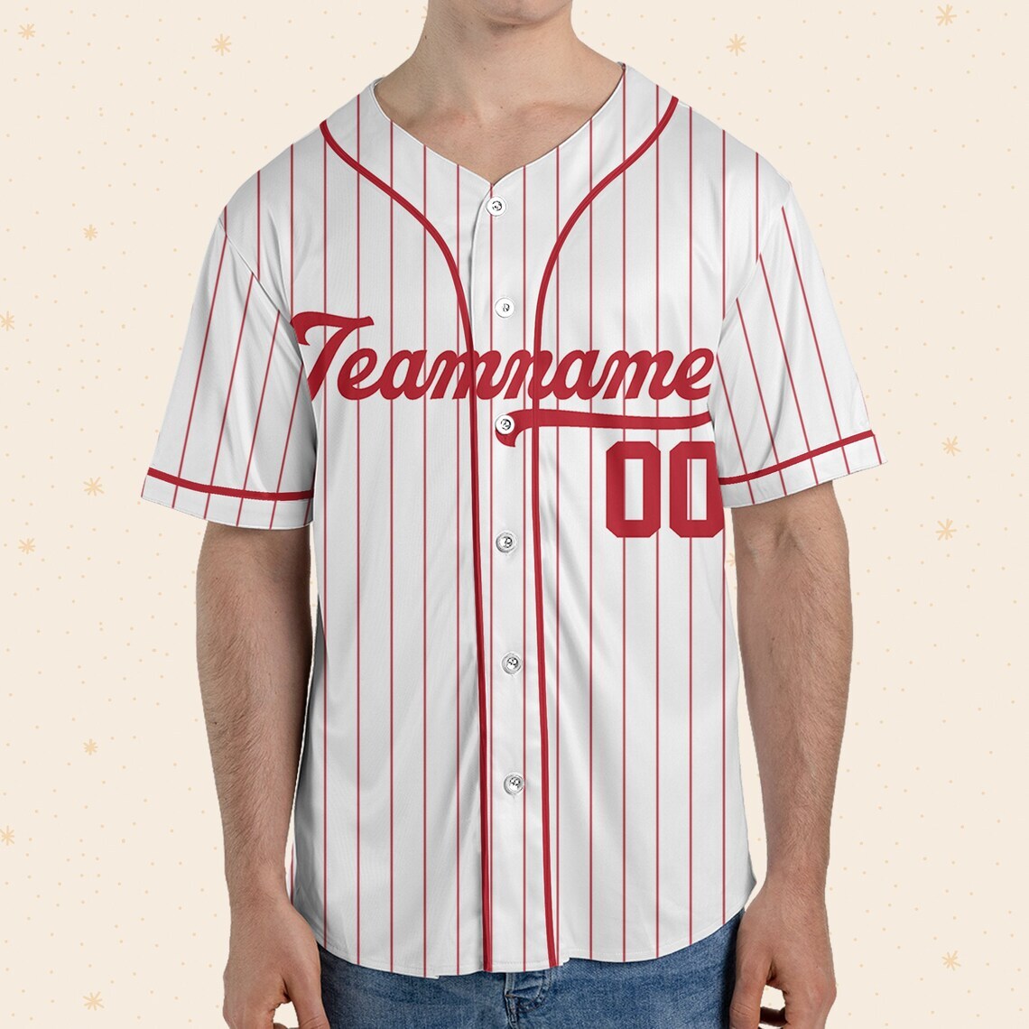 Custom Request Stripe Line Custom Colors Personalized Name Baseball Jersey