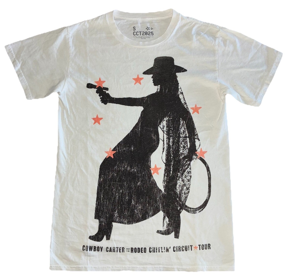 Beyonce Most Wanted Tee S White Cowboy Carter Tour 2025 Merch NEW *spot