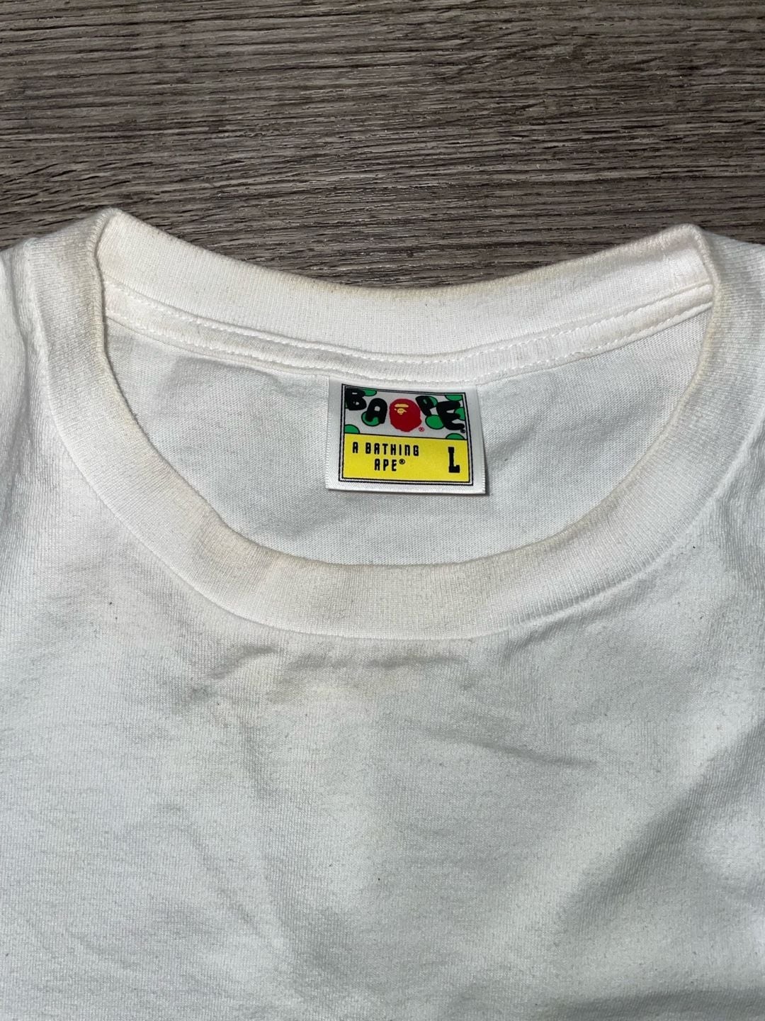 A Bathing Ape BAPE White Pink ABC Camo Side Big Ape Head T-Shirt