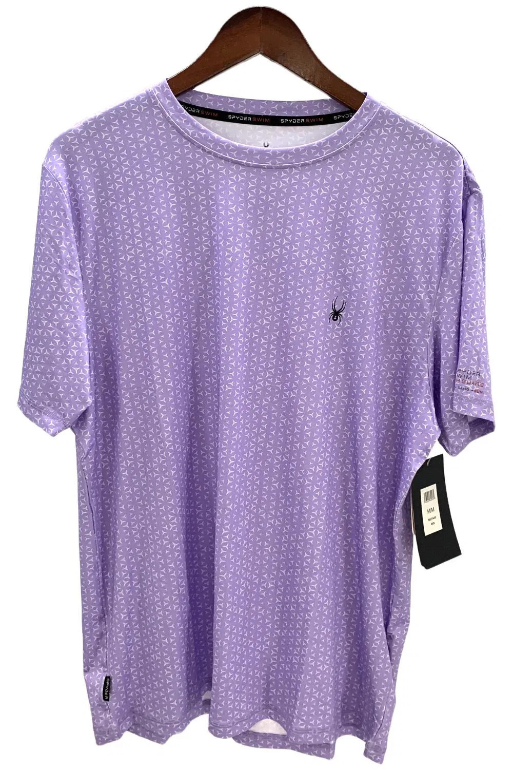 Spyder Men’s Standard Quick Dry Short Sleeve Solid Rashguard Purple