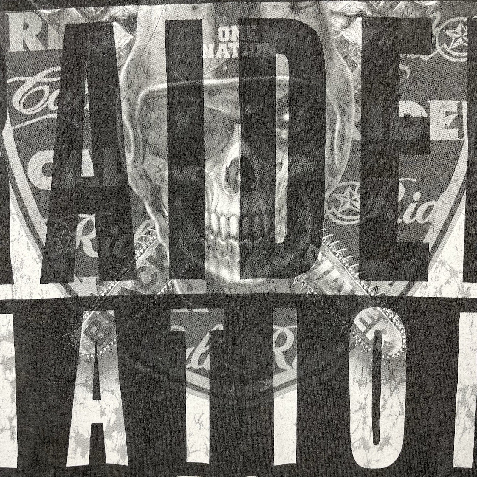 VTG Straight Outta Raider Nation T-shirt Mens XL Oakland Football Skull Street