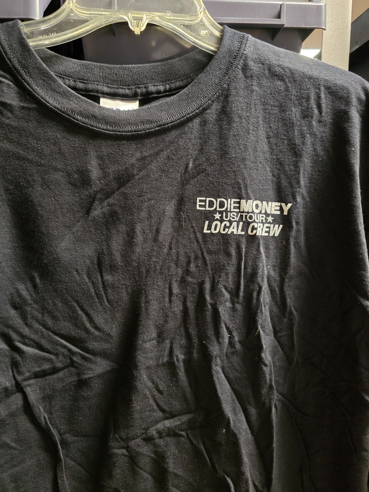 Eddie Money US/TOUR crew Black T-shirt XL New T112