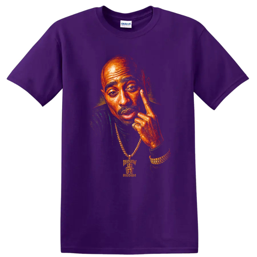 Tupac Shakur Hip Hop Portrait T Shirt Death Row Records Tee